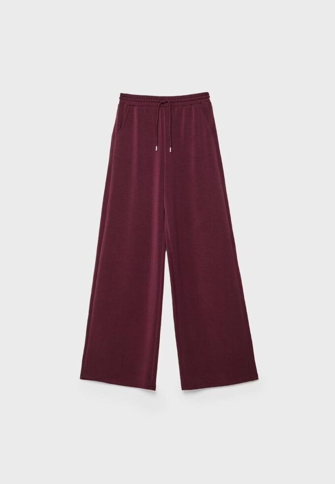 Soft-Touch Palazzo Jogger Trousers