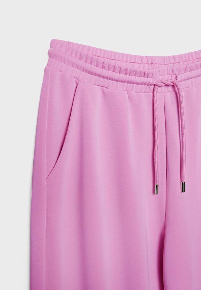 Soft-Touch Palazzo Jogger Trousers