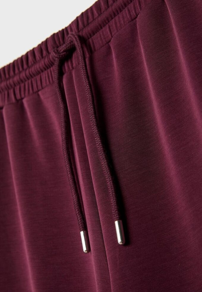 Soft-Touch Palazzo Jogger Trousers