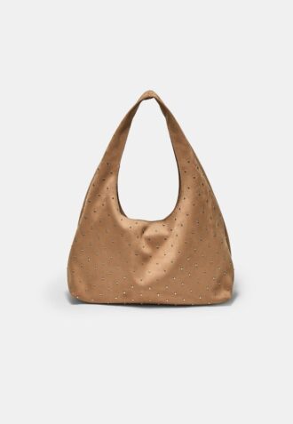 Soft Touch Shoulder Bag with Rhinestones