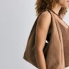 Soft Touch Shoulder Bag with Rhinestones