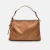 Soft-Touch Shoulder Bag with Zips