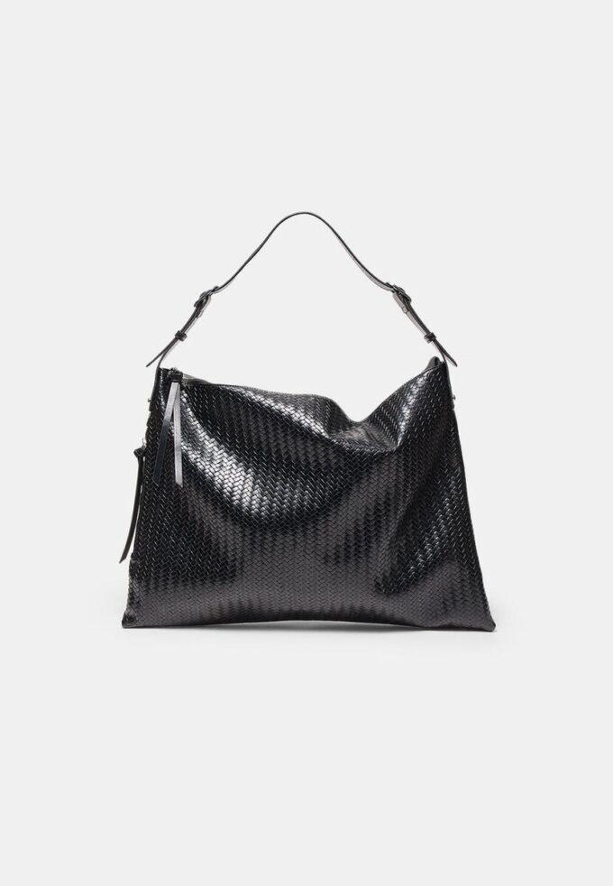 Soft Touch Shoulder Bag with Zips