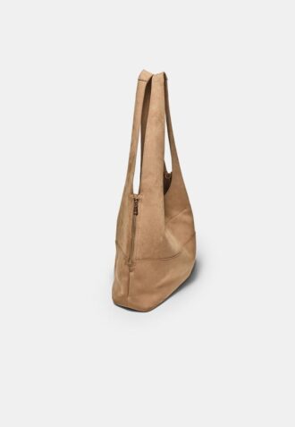 Soft Touch Shoulder Bag with Zips