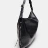 Soft Touch Shoulder Bag with Zips