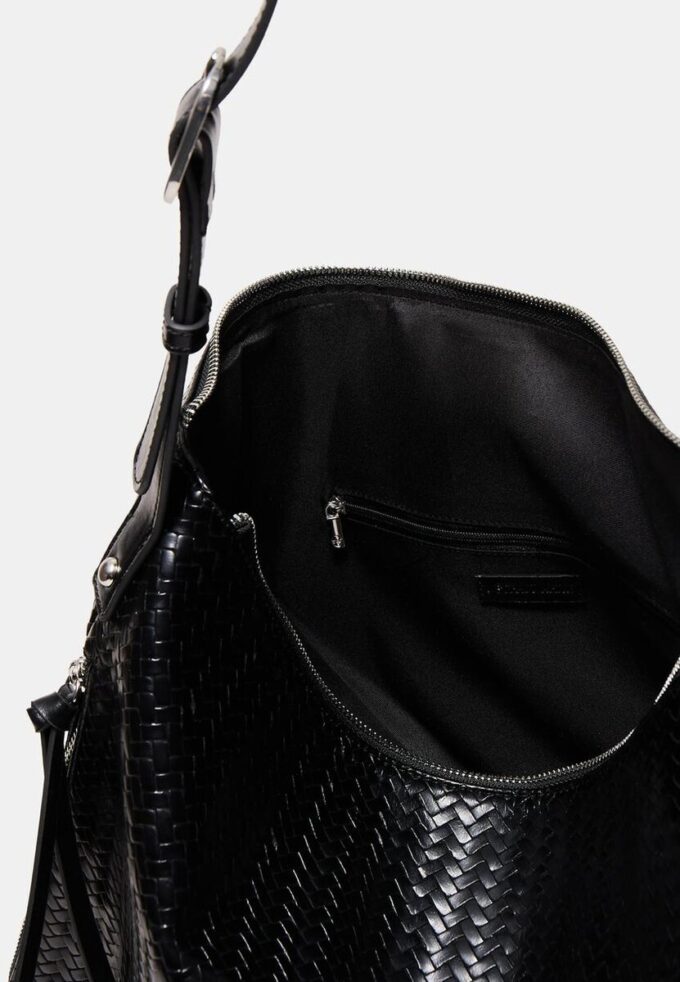 Soft Touch Shoulder Bag with Zips