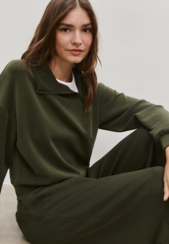 Soft-Touch Sweatshirt with Side Zip