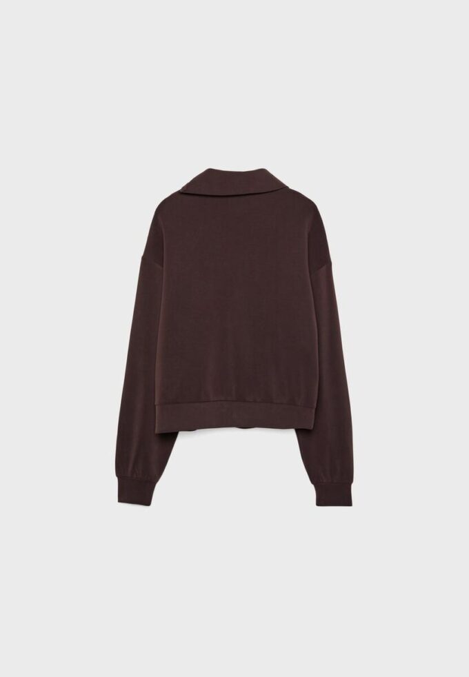 Soft-Touch Sweatshirt with Side Zip Soft-Touch Sweatshirt with Side Zip