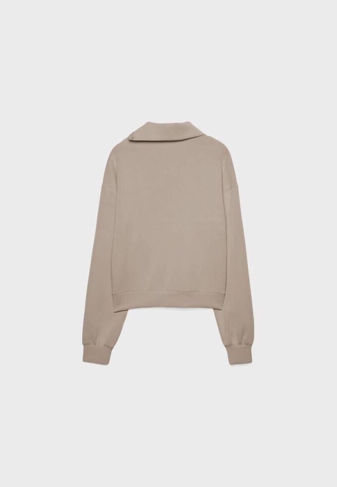 Soft-Touch Sweatshirt with Side Zip Soft-Touch Sweatshirt with Side Zip