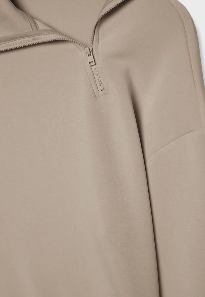 Soft-Touch Sweatshirt with Side Zip Soft-Touch Sweatshirt with Side Zip