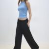 Soft-Touch Wide-Leg Jogger Trousers with Front Seam Detail Soft-Touch Wide-Leg Jogger Trousers with Front Seam Detail