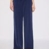 Soft-Touch Wide-Leg Jogger Trousers with Front Seam Detail