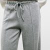 Soft-Touch Wide-Leg Jogger Trousers with Front Seam Detail