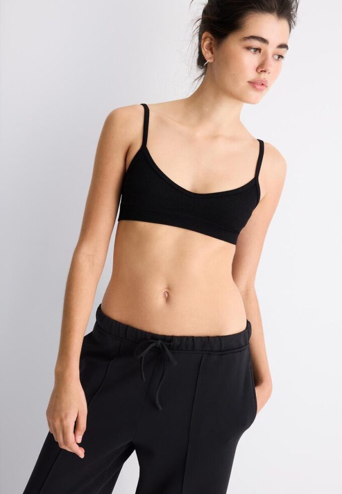 Soft-Touch Wide-Leg Jogger Trousers with Front Seam Detail