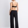 Soft-Touch Wide-Leg Jogger Trousers with Front Seam Detail