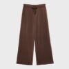 Soft-Touch Wide-Leg Jogger Trousers with Front Seam Detail