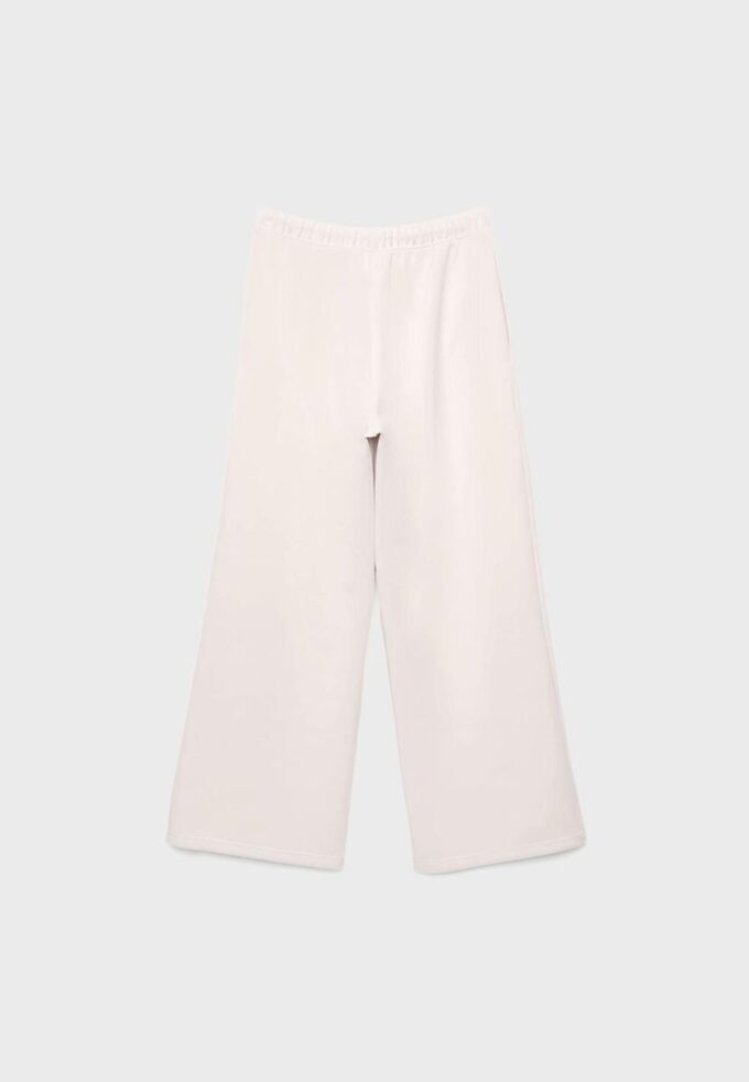 Soft-Touch Wide-Leg Jogger Trousers with Front Seam Detail Soft-Touch Wide-Leg Jogger Trousers with Front Seam Detail