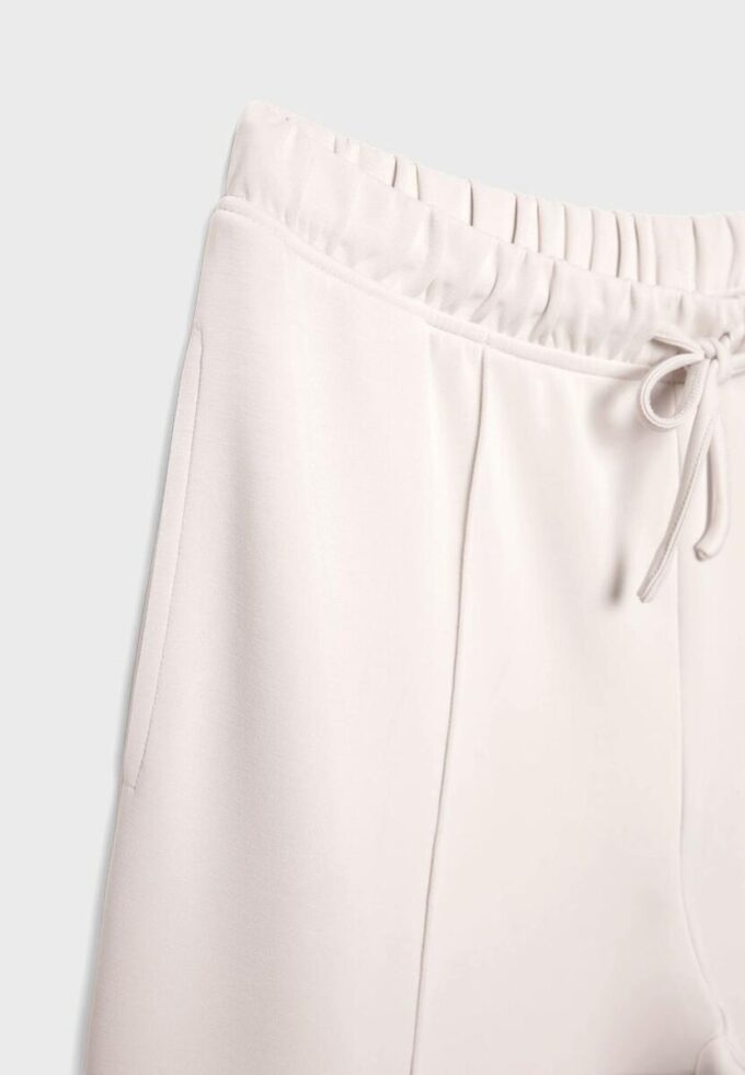 Soft-Touch Wide-Leg Jogger Trousers with Front Seam Detail Soft-Touch Wide-Leg Jogger Trousers with Front Seam Detail