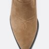 Split Leather Cowboy Ankle Boots