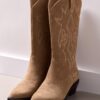 Split Leather Cowboy Boots