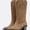 Split Leather Cowboy Boots