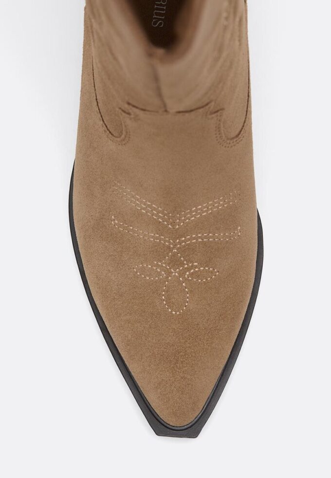 Split Leather Cowboy Boots