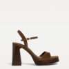 Split Leather Platform Sandals