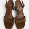 Split Leather Platform Sandals