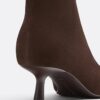 Split Leather Stiletto Heel Ankle Boots