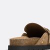 Split Suede Clogs with Buckle