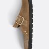 Split Suede Clogs with Buckle