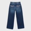 Straight Jeans with Studded Waistband Straight Jeans with Studded Waistband