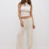 Straight-Leg Creased-Effect Trousers