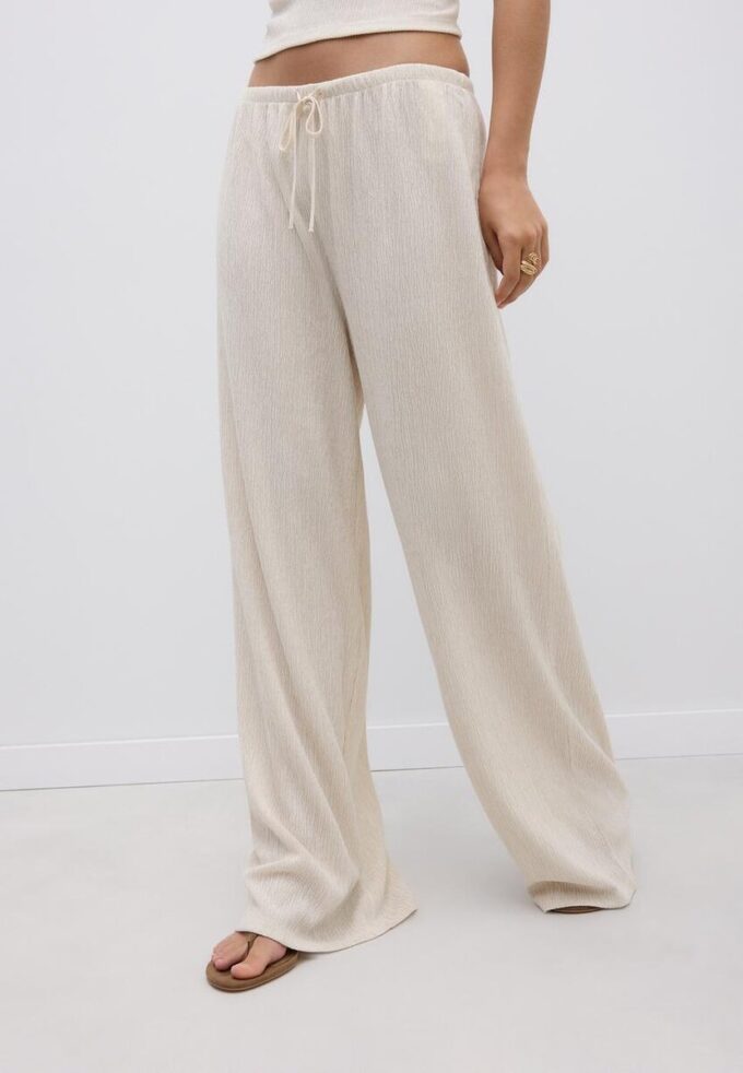 Straight-Leg Creased-Effect Trousers