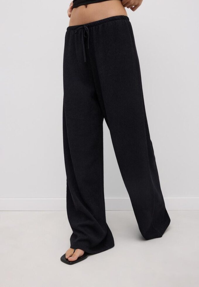 Straight-Leg Creased-Effect Trousers