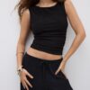 Straight-Leg Creased-Effect Trousers