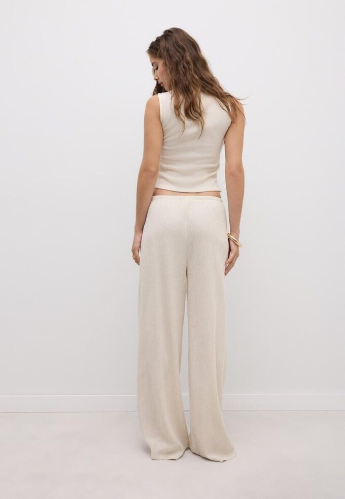 Straight-Leg Creased-Effect Trousers