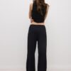 Straight-Leg Creased-Effect Trousers