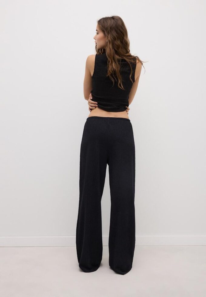 Straight-Leg Creased-Effect Trousers