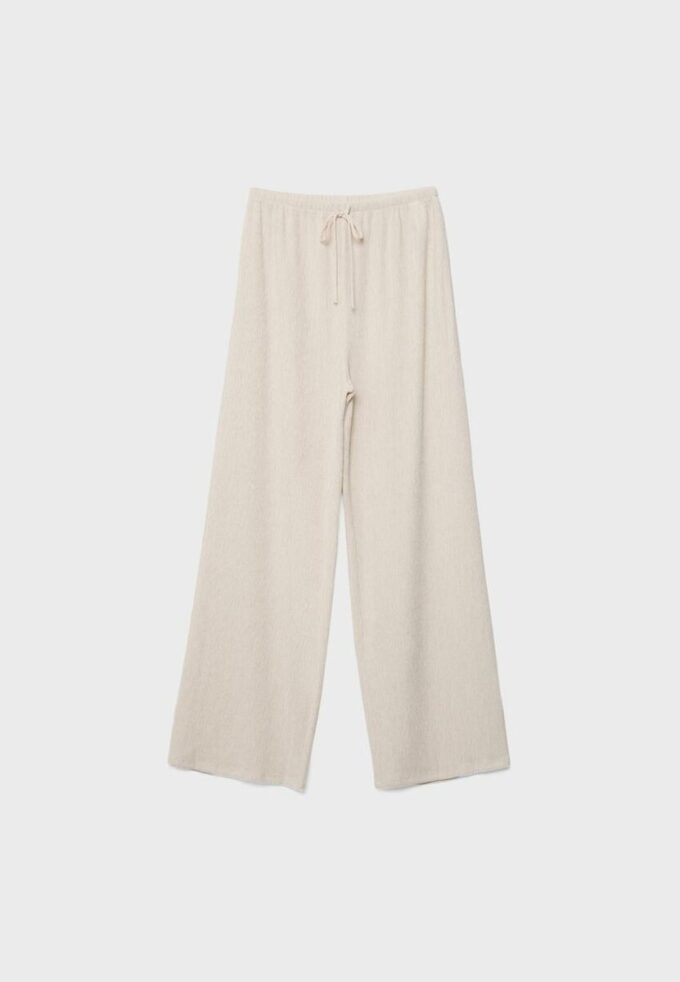 Straight-Leg Creased-Effect Trousers