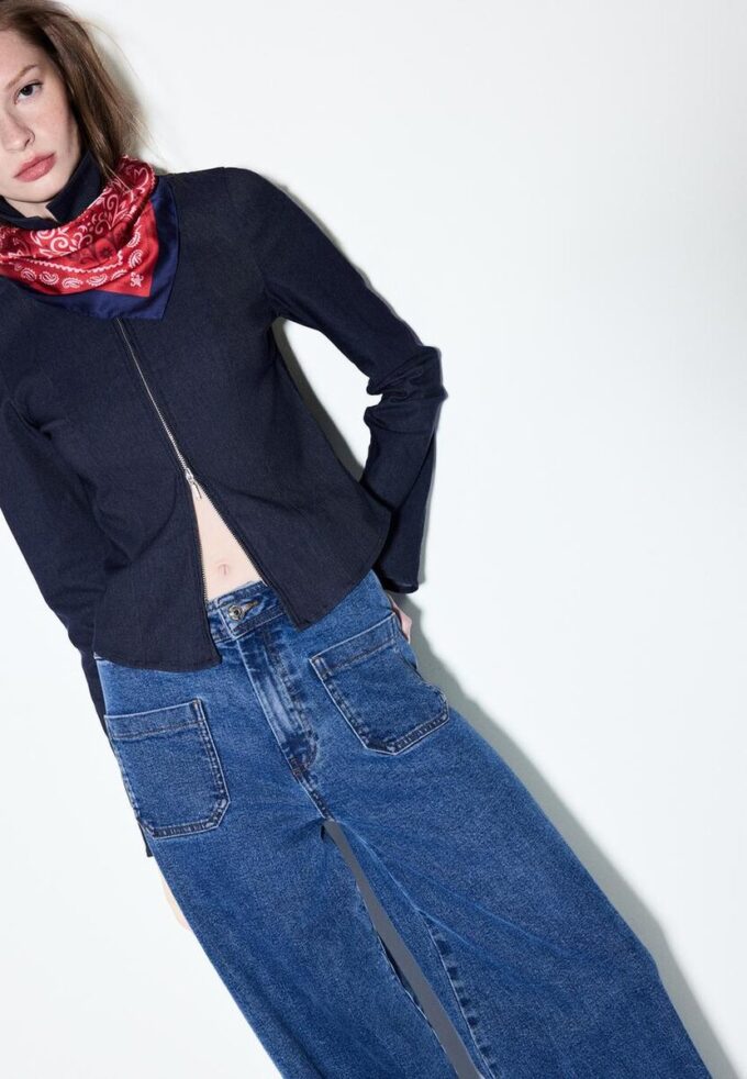 Straight-Leg Jeans with Pockets