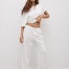 Straight-Leg Linen-Look Trousers Straight-Leg Linen-Look Trousers