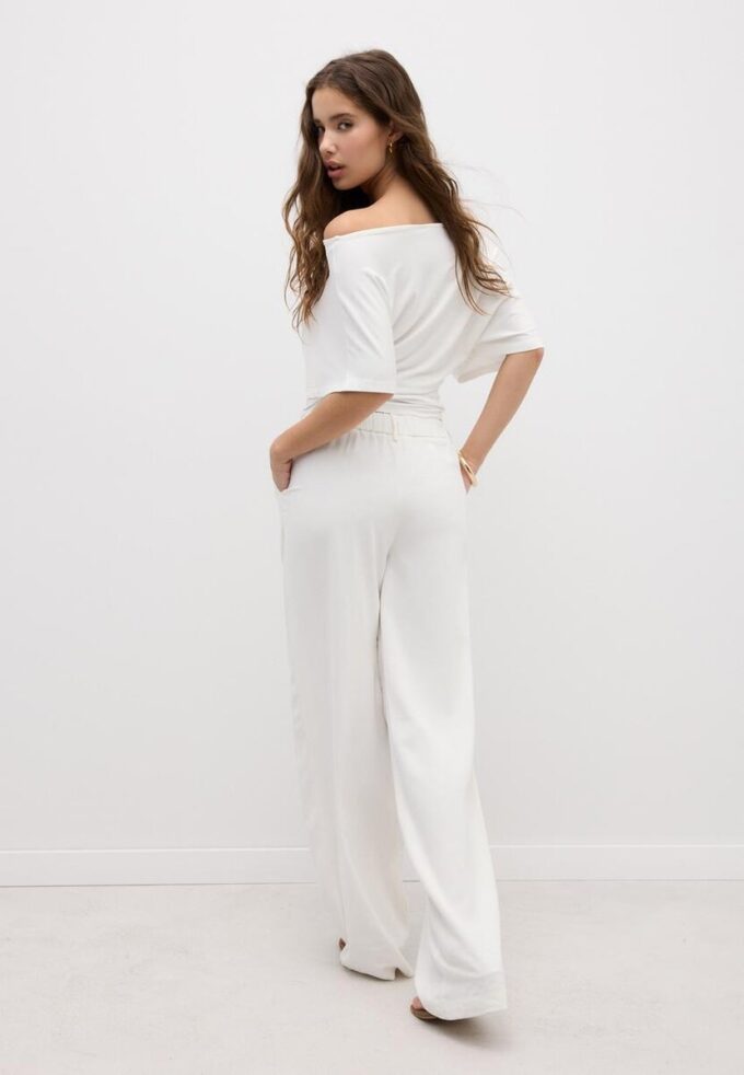 Straight-Leg Linen-Look Trousers Straight-Leg Linen-Look Trousers