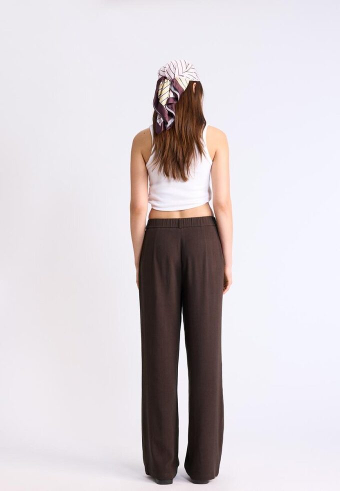 Straight-Leg Linen-Look Trousers Straight-Leg Linen-Look Trousers