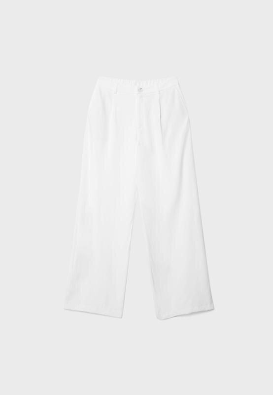 Straight-Leg Linen-Look Trousers Straight-Leg Linen-Look Trousers