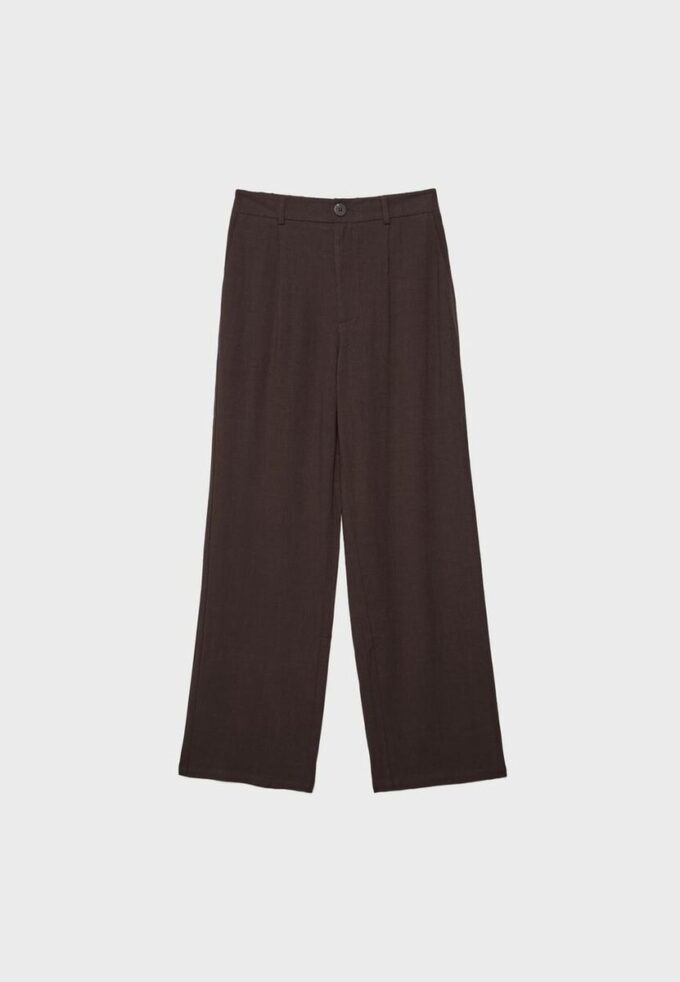 Straight-Leg Linen-Look Trousers Straight-Leg Linen-Look Trousers