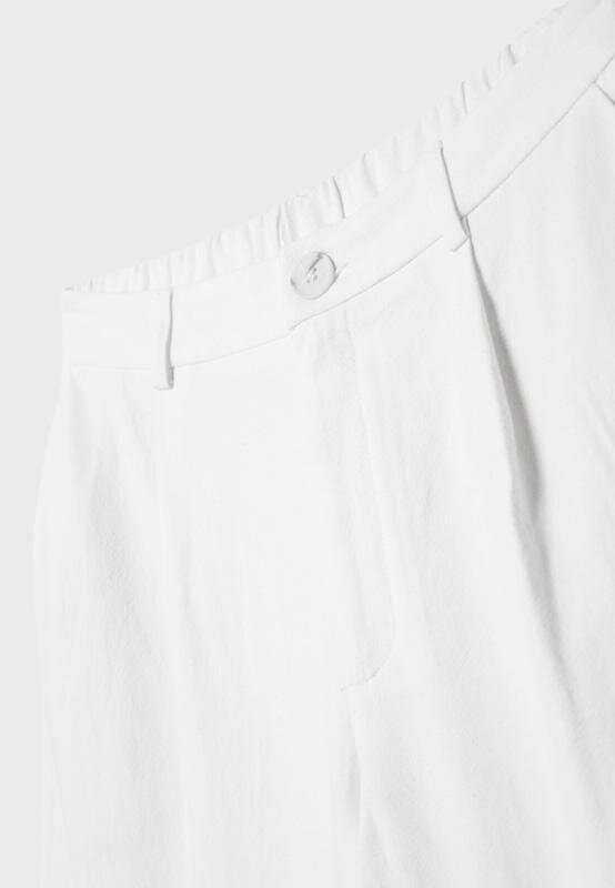 Straight-Leg Linen-Look Trousers Straight-Leg Linen-Look Trousers
