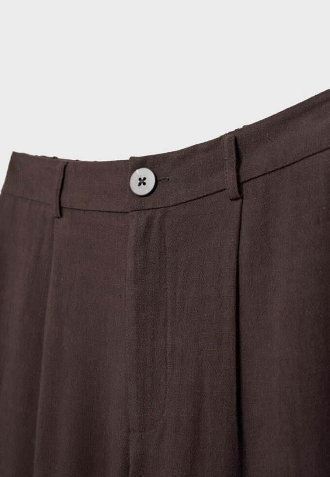 Straight-Leg Linen-Look Trousers Straight-Leg Linen-Look Trousers