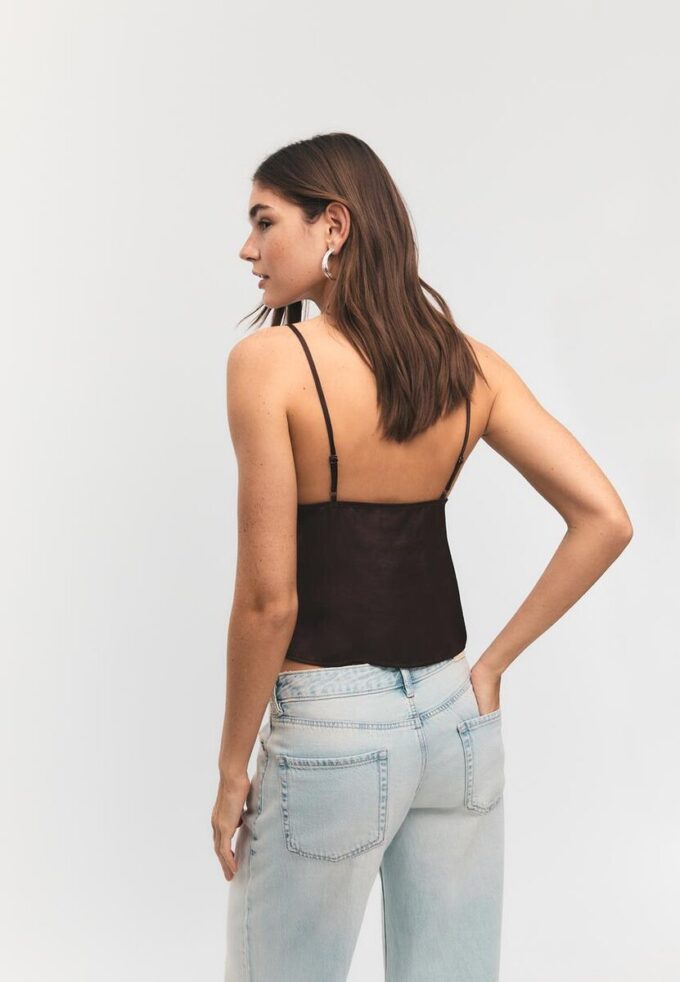 Strappy Satin Lace Top Strappy Satin Lace Top