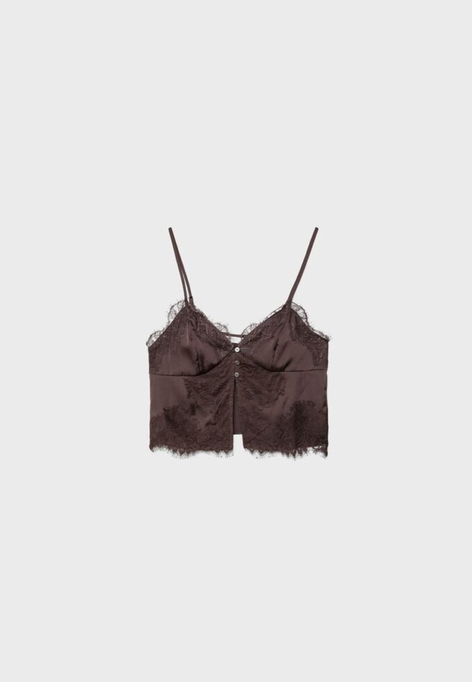 Strappy Satin Lace Top Strappy Satin Lace Top